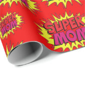 Super Mama auf Red Geschenkpapier (Rolleneckpunkt)