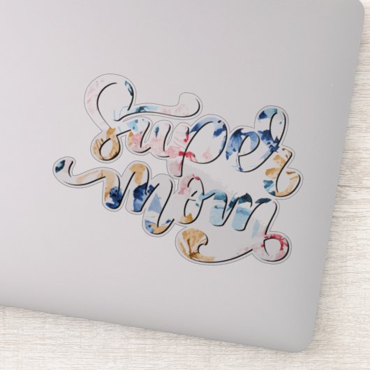 Super Mama Aufkleber (Detail)
