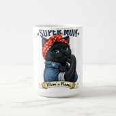 Super Mama Black Cat – Muttertagsshirt Kaffeetasse (Mittel)