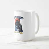 Super Mama Black Cat – Muttertagsshirt Kaffeetasse (VorderseiteRechts)