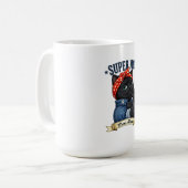 Super Mama Black Cat – Muttertagsshirt Kaffeetasse (Vorderseite Links)