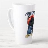 Super Mama Black Cat – Muttertagsshirt Milchtasse (Linke Ecke)