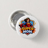 Super-Mama Button (Vorne & Hinten)