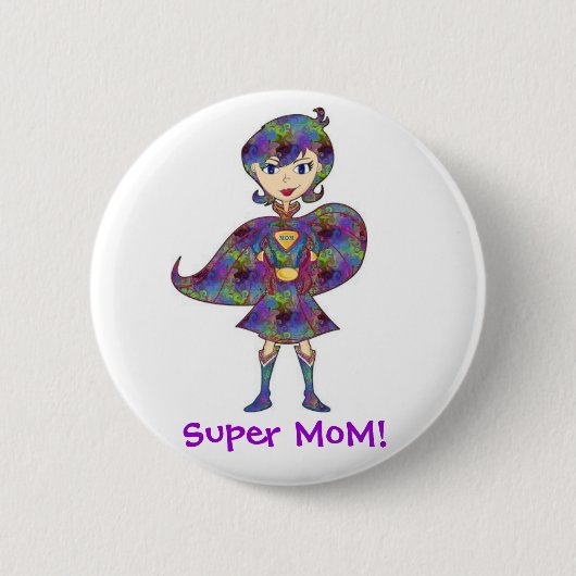Super Mama! Button (Vorderseite)