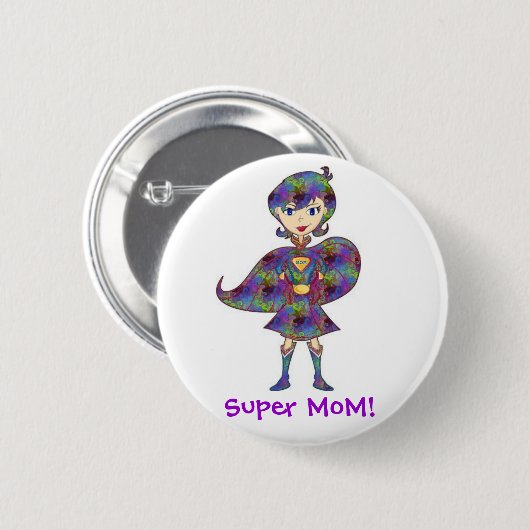 Super Mama! Button (Vorne & Hinten)