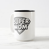 Super Mama Coffee Tasse mit Hero Design (Vorderseite Links)