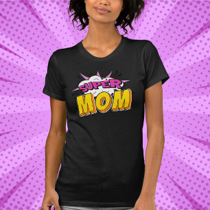Super Mama Comic Book Birthday Party T-Shirt