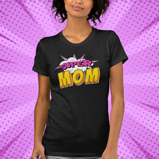 Super Mama Comic Book Birthday Party T-Shirt