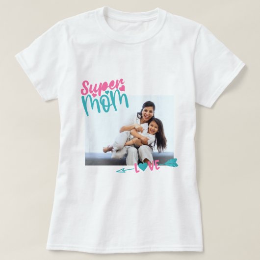 Super Mama, cooles Foto T-Shirt (Design vorne)