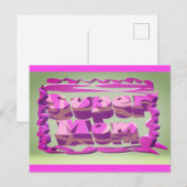 Super Mama Design für Mütter Tag und Geburtstag Postkarte (Vorne/Hinten)