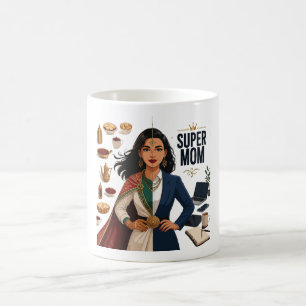 Super-Mama Doppelleben Profi und Traditionell Kaffeetasse