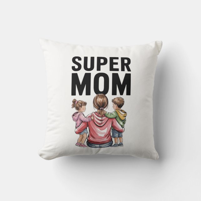 Super Mama Ehefrau Tired Kissen (Vorderseite)