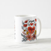 Super Mama Floral Tasse (VorderseiteRechts)