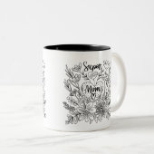 Super Mama Floral Tasse (VorderseiteRechts)