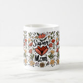 Super Mama Floral Tasse (Mittel)