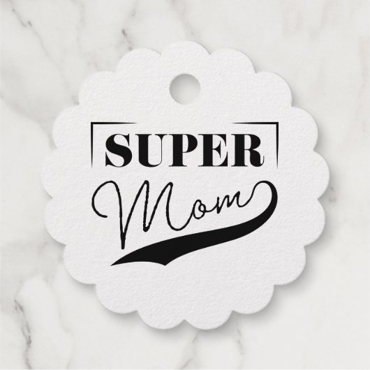 Super Mama Geschenkanhänger (Rückseite)