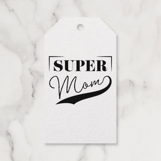 Super Mama Geschenkanhänger (Rückseite)