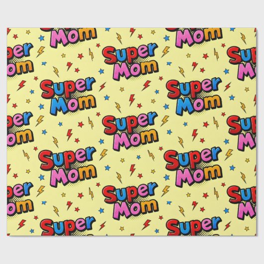 Super Mama Geschenkpapier (Flach)