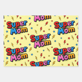 Super Mama Geschenkpapier Set