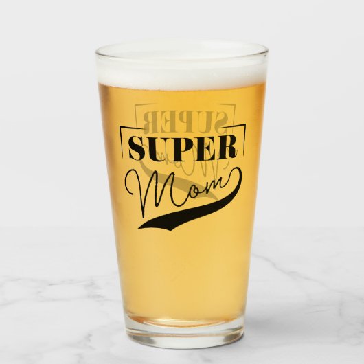 Super Mama Glas (Vorne (Gefüllt))