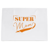 Super Mama Große Geschenktüte (Vorderseite)