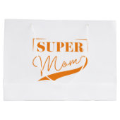 Super Mama Große Geschenktüte (Rückseite)