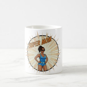 Super-Mama Held Comic-Book-Stil Muttertagsgeschenk Kaffeetasse