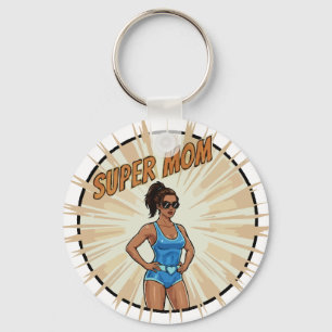Super Mama Held Comic-Style Muttertagsgeschenk Schlüsselanhänger