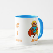 Super Mama, heutzutage immer Nr. 1 Tasse (VorderseiteRechts)