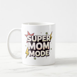 Super-Mama im Comic-Stil Becher Keramik Kaffeeta Kaffeetasse