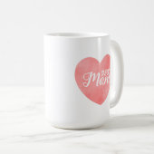 Super Mama im rosa Aquarellherz, Muttertag Kaffeetasse (VorderseiteRechts)