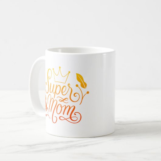 SUPER-MAMA KAFFEETASSE (Vorderseite Links)