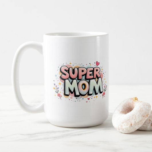 Super-Mama Kaffeetasse (Mit Donut)