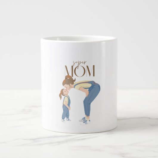Super-Mama-Kaffeetasse Jumbo-Tasse (Vorderseite)
