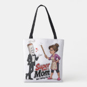Super-Mama lässt sich nicht täuschen Tasche (Rückseite)