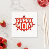Super-Mama-Logo Napkins Serviette (Beispiel)