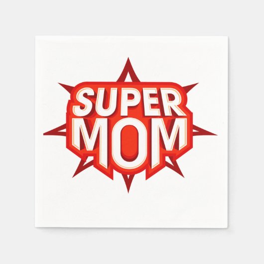 Super-Mama-Logo Napkins Serviette (Vorderseite)