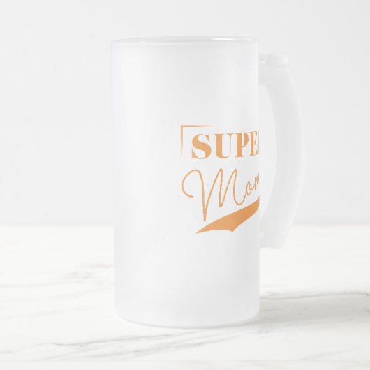 Super Mama Mattglas Bierglas (VorderseiteRechts)