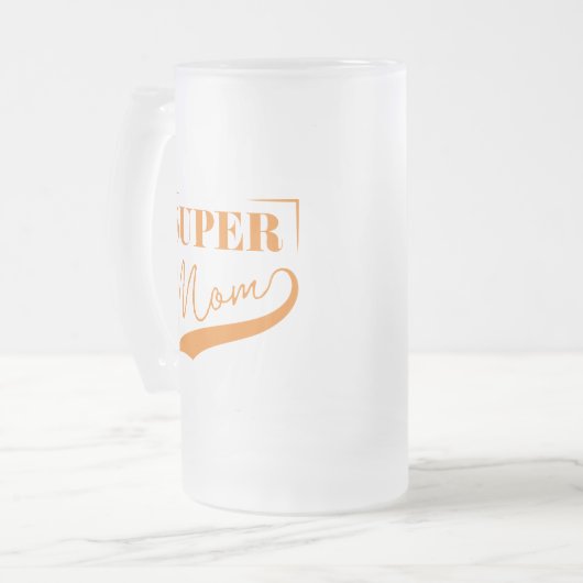 Super Mama Mattglas Bierglas (Vorderseite Links)