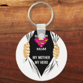 Super Mama - Meine Mutter Mein Held T - Shirt Schlüsselanhänger (Vorderseite)