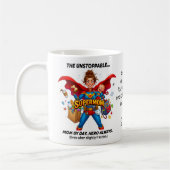 Super-Mama mit Zitat Lustiger Muttertag Kaffeetasse (Links)