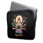Super-Mama Multitasking Muttertags-Grafik Laptopschutzhülle (Vorderseite Links)