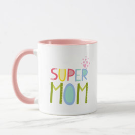 SUPER MAMA Muttertag Geburtstag Weihnachten Modern Tasse