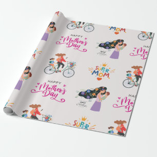 Super Mama Muttertag Geschenkpapier