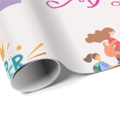 Super Mama | Muttertag Geschenkpapier (Rolleneckpunkt)