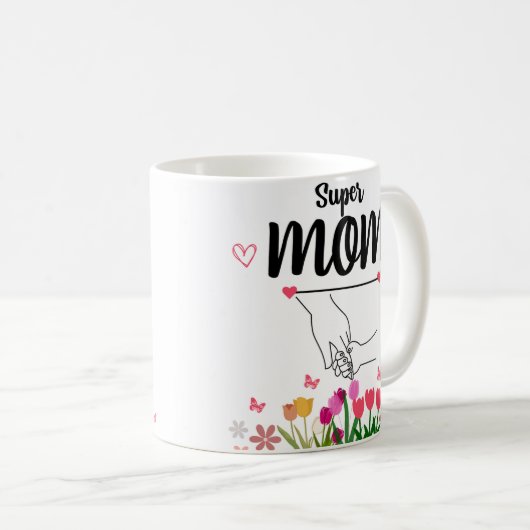 Super Mama Muttertag Tasse Geschenk (VorderseiteRechts)