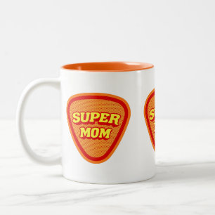 Super Mama Muttertag Zwei-Tonen-Kaffee-Tasse Zweifarbige Tasse