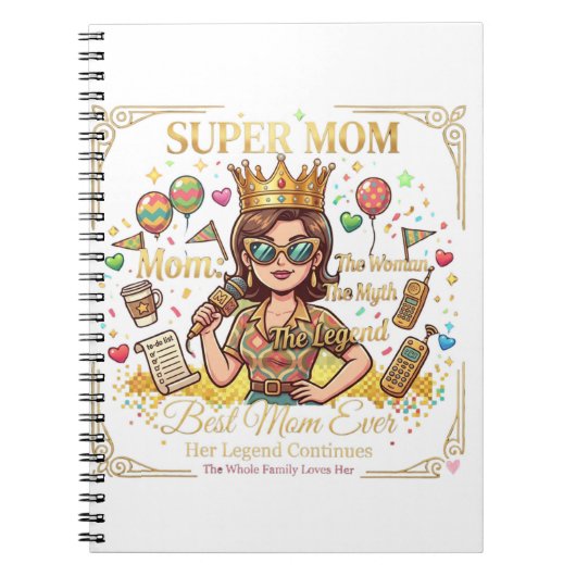 Super-Mama-Notizbuch Notizblock (Vorderseite)