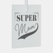 Super Mama Ornament Aus Glas (Vorderseite Rechts)