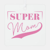 Super Mama Ornament Aus Metall (Rückseite)